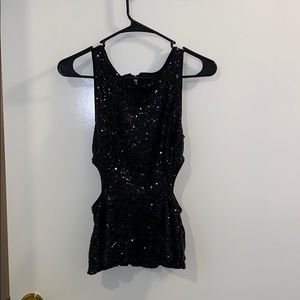 Sparkly black top